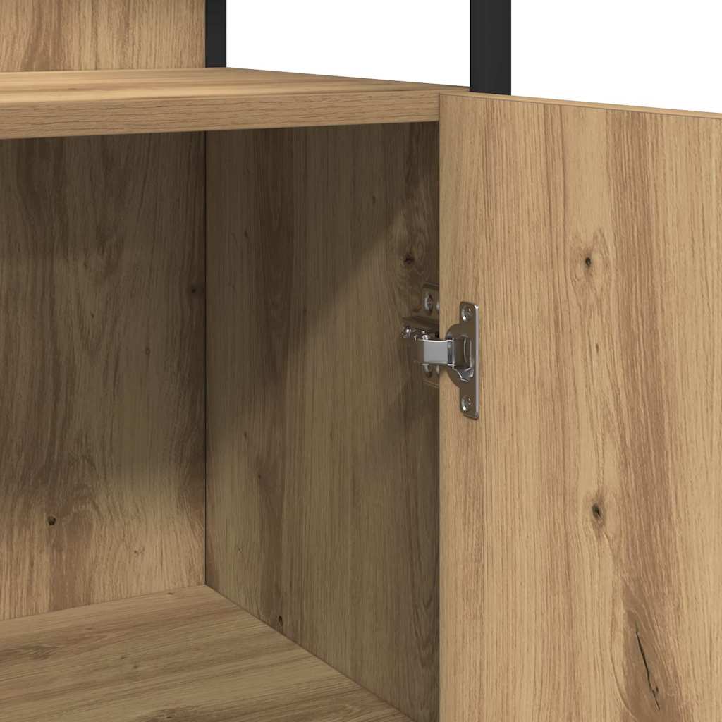 3-tlg. Badmöbel-Set Schwarz Holzwerkstoff