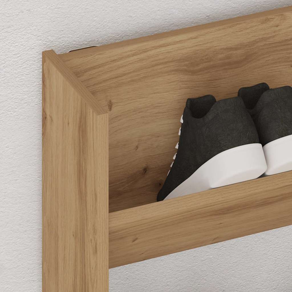 Wand-Schuhschränke 4 Stk. Weiß 60x18x60 cm Holzwerkstoff