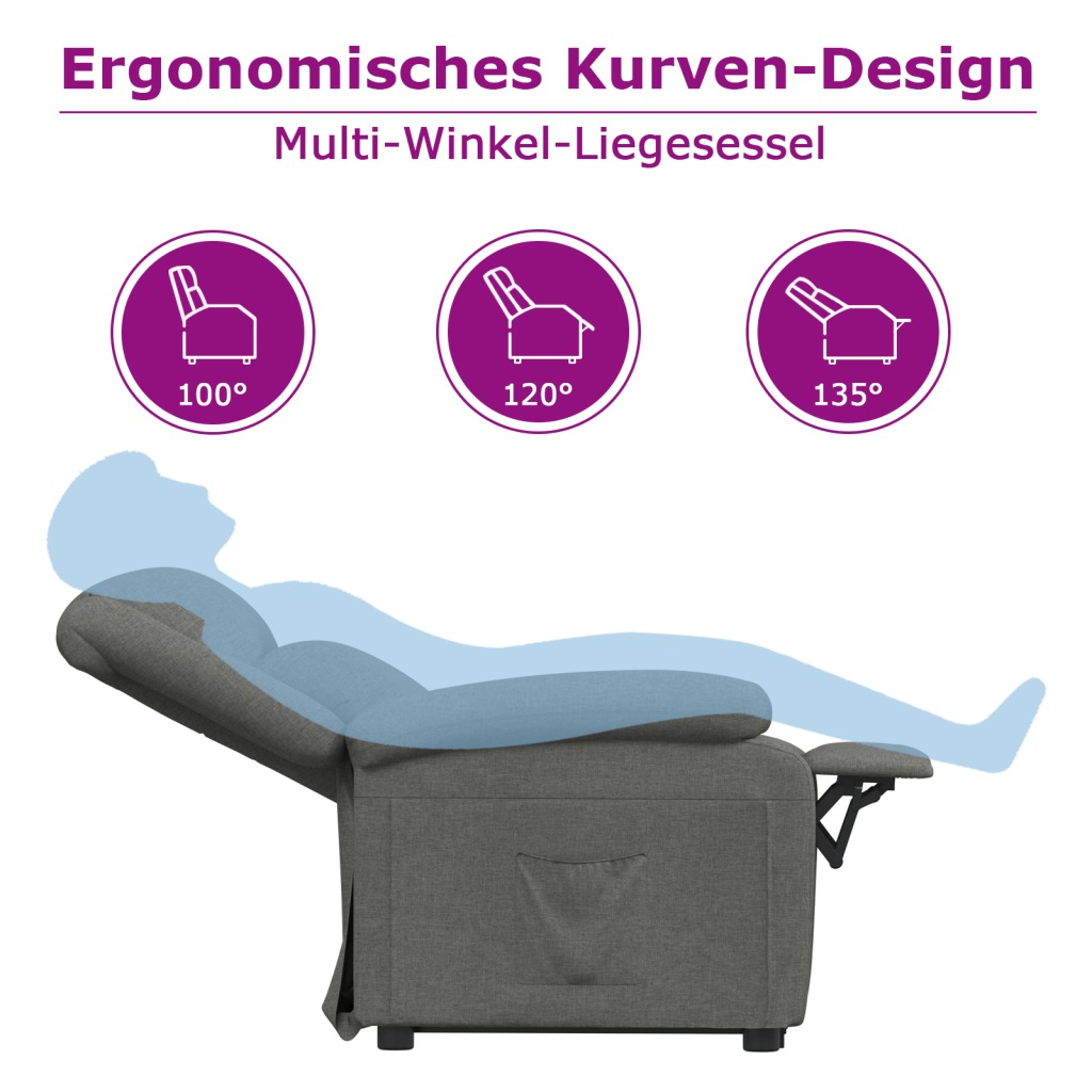 Massagesessel Creme Stoff