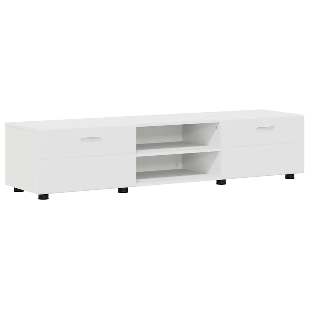 Highboard mit Regal FLORIN Weiß 60 x 35 x 182 cm Holzwerkstoff