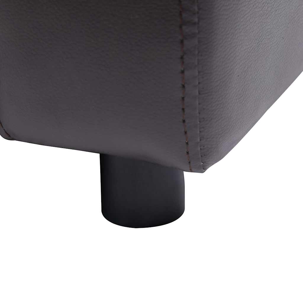 Hundesofa Grau 80x50x40 cm Kunstleder