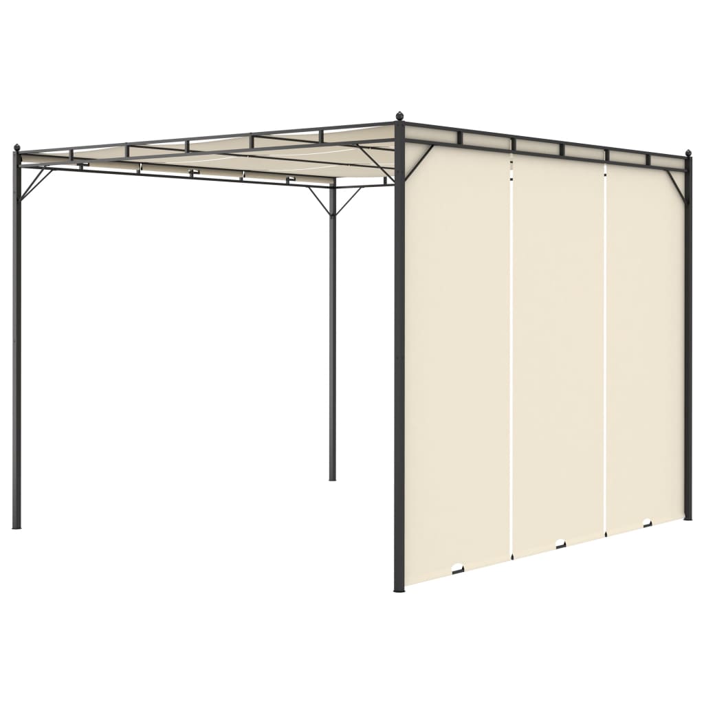 Pavillon 4 x 3 x 2,3 m Grün Polyester und Stahl