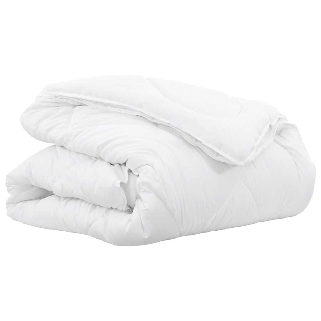 2-in-1 Bettdecke Weiß 135 x 200 cm Polyester