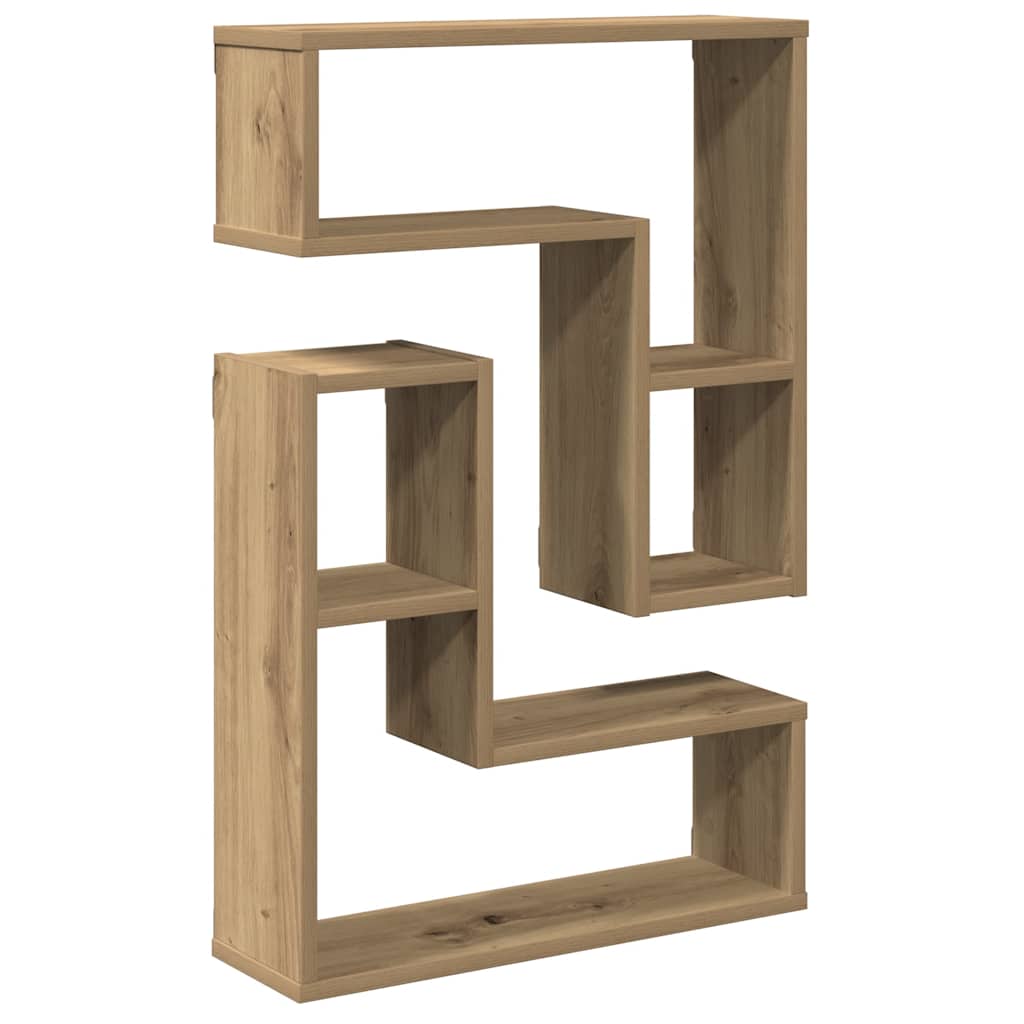 Wandregale 2 Stk. Weiß 50x15x50 cm Holzwerkstoff
