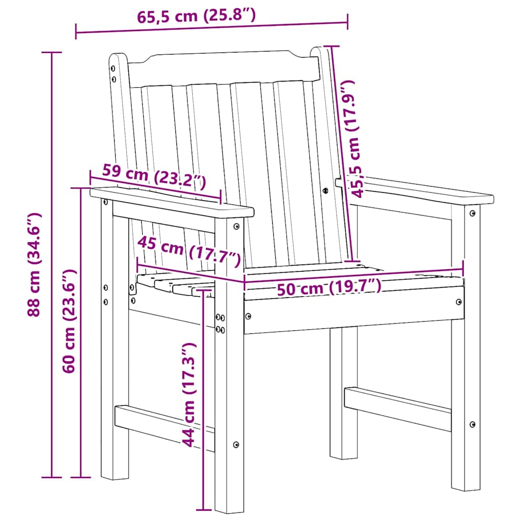 Gartenbank Weiß 120 x 59 x 88 cm HDPE