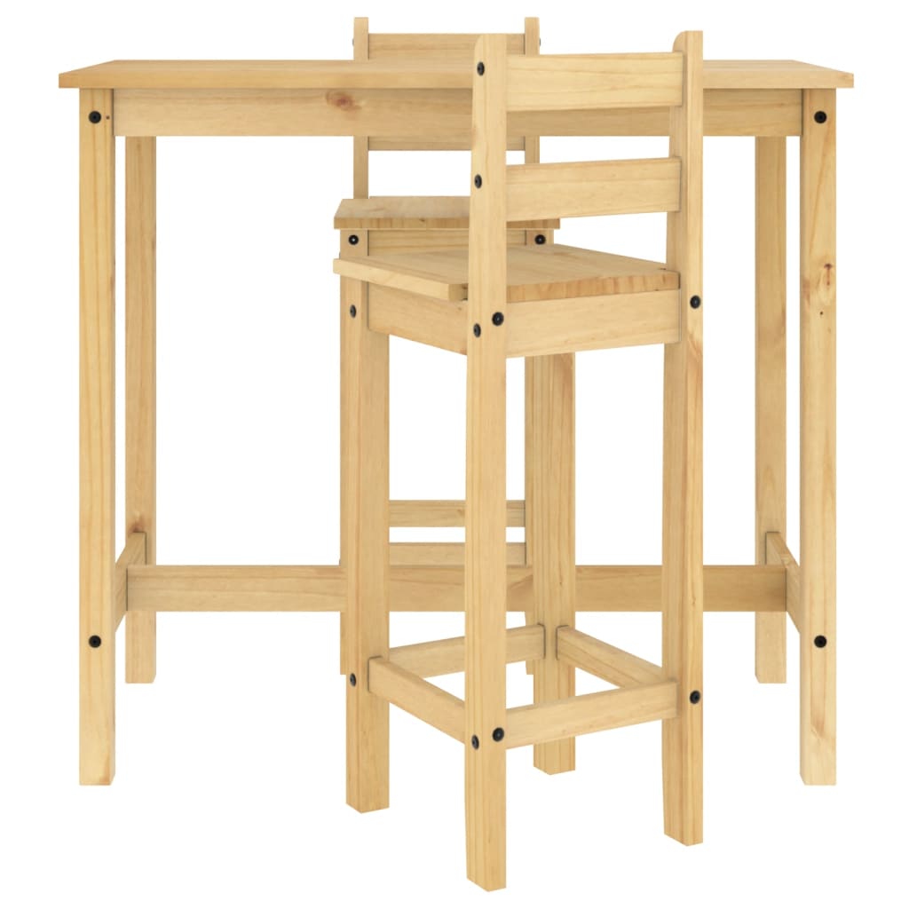 5-tlg. Bar-Set Massivholz Kiefer