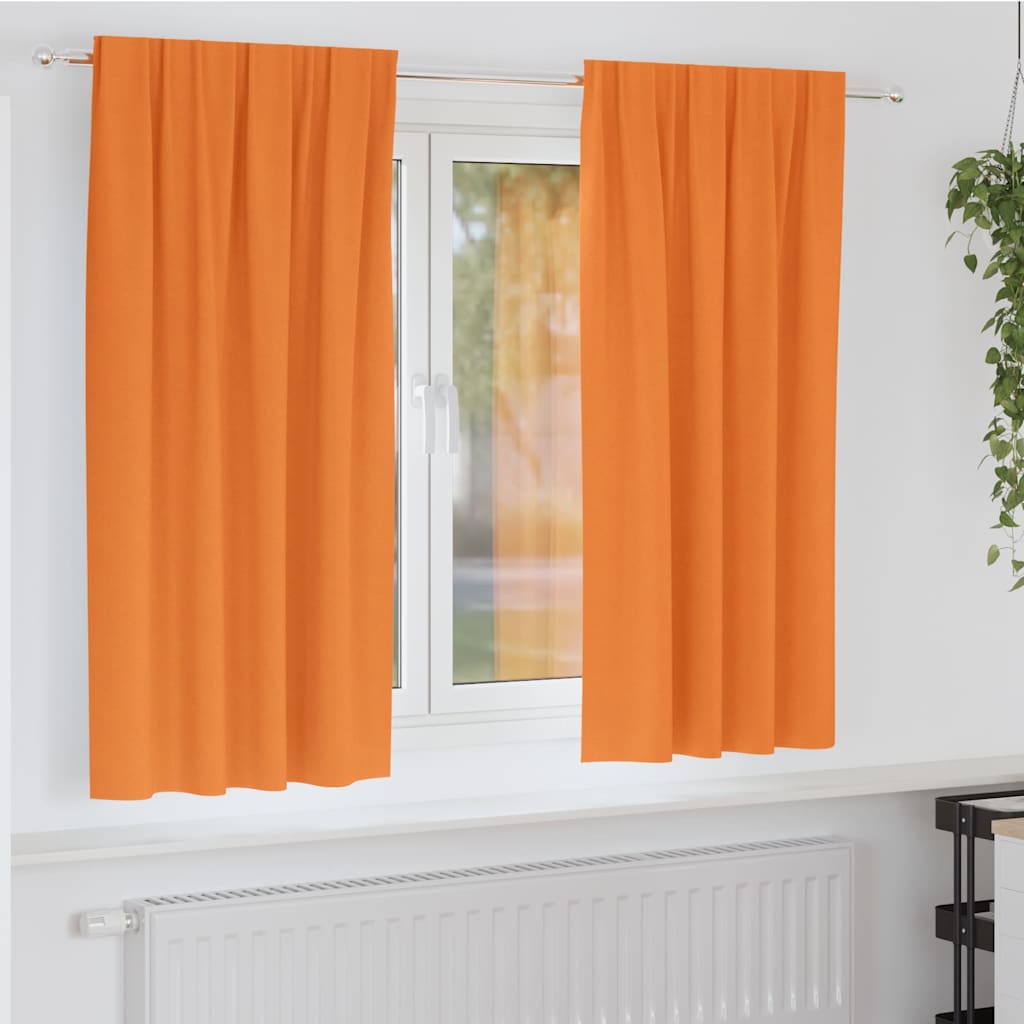 Verdunkelungs-Vorhänge mit Ringen 2 pcs Beige 140 x 140 cm