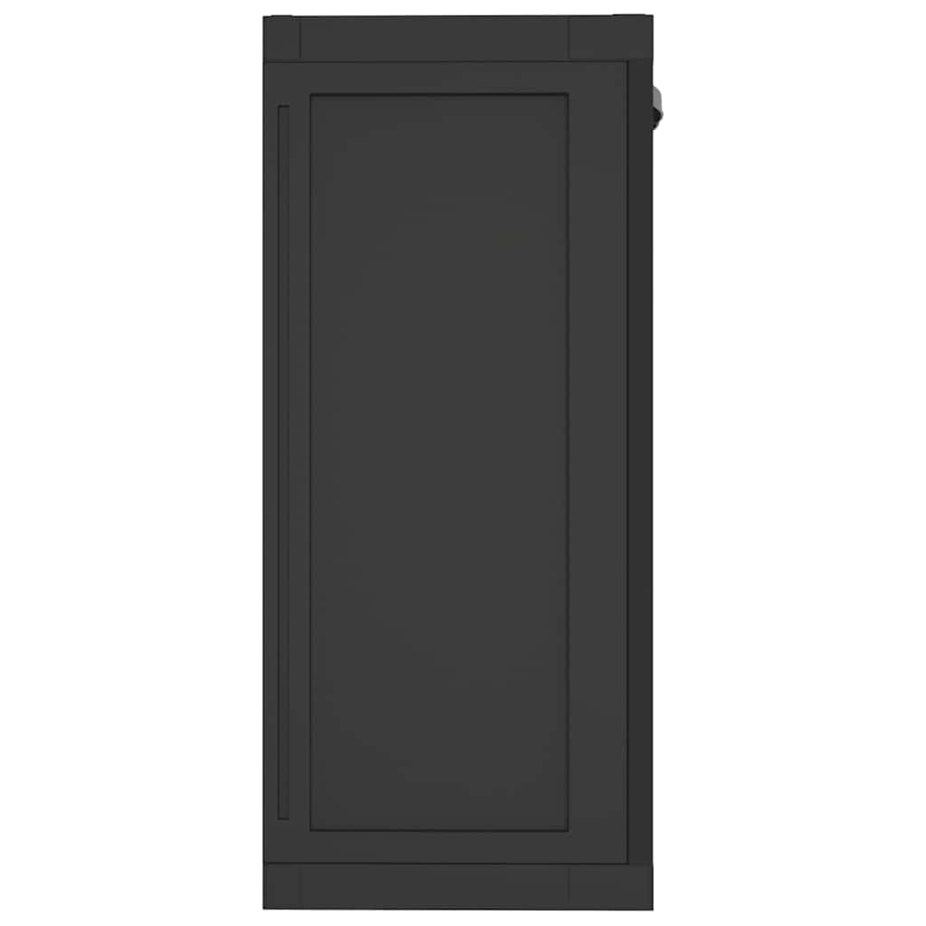Gartenschrank Grau und Schwarz 65x37x85 cm PP