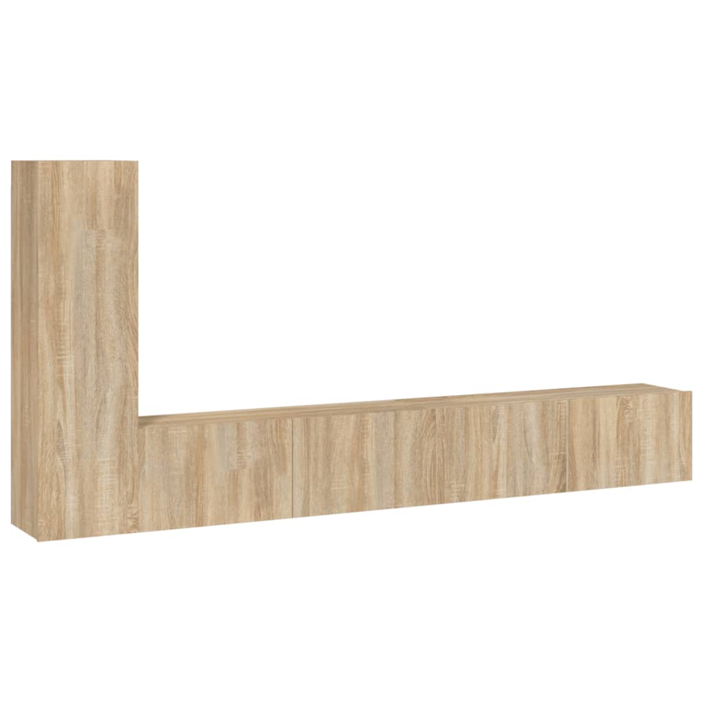 4-tlg. TV-Schrank-Set Weiß Holzwerkstoff