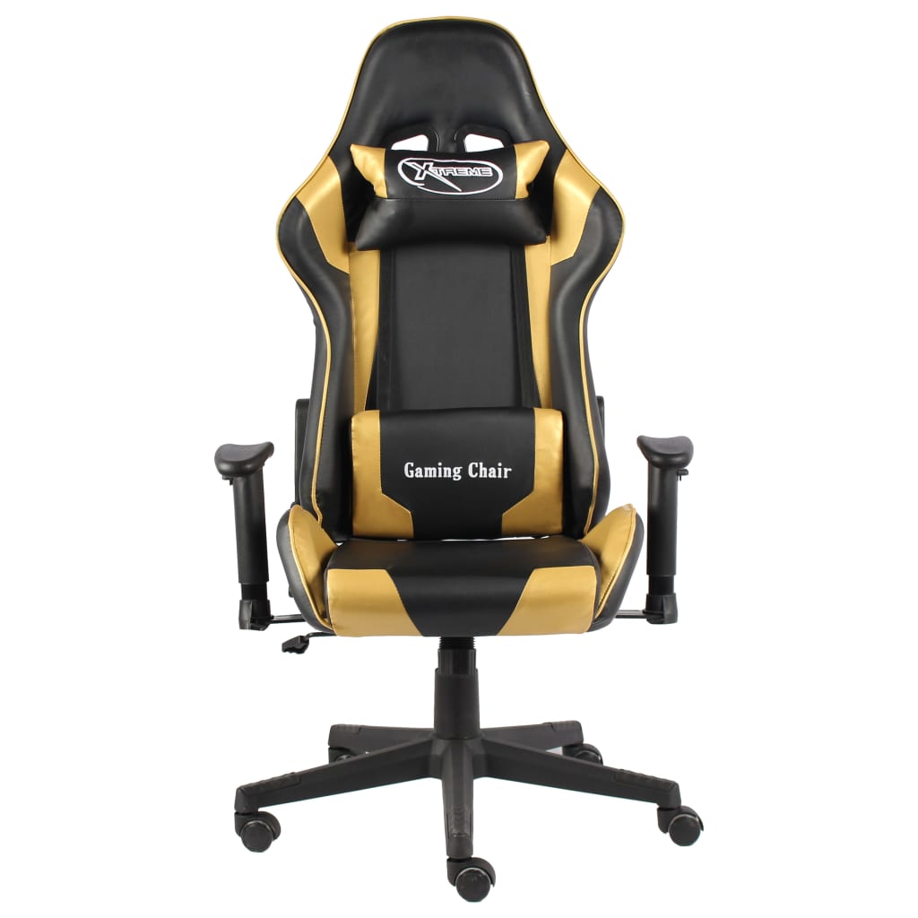 Gaming-Stuhl Drehbar Blau PVC