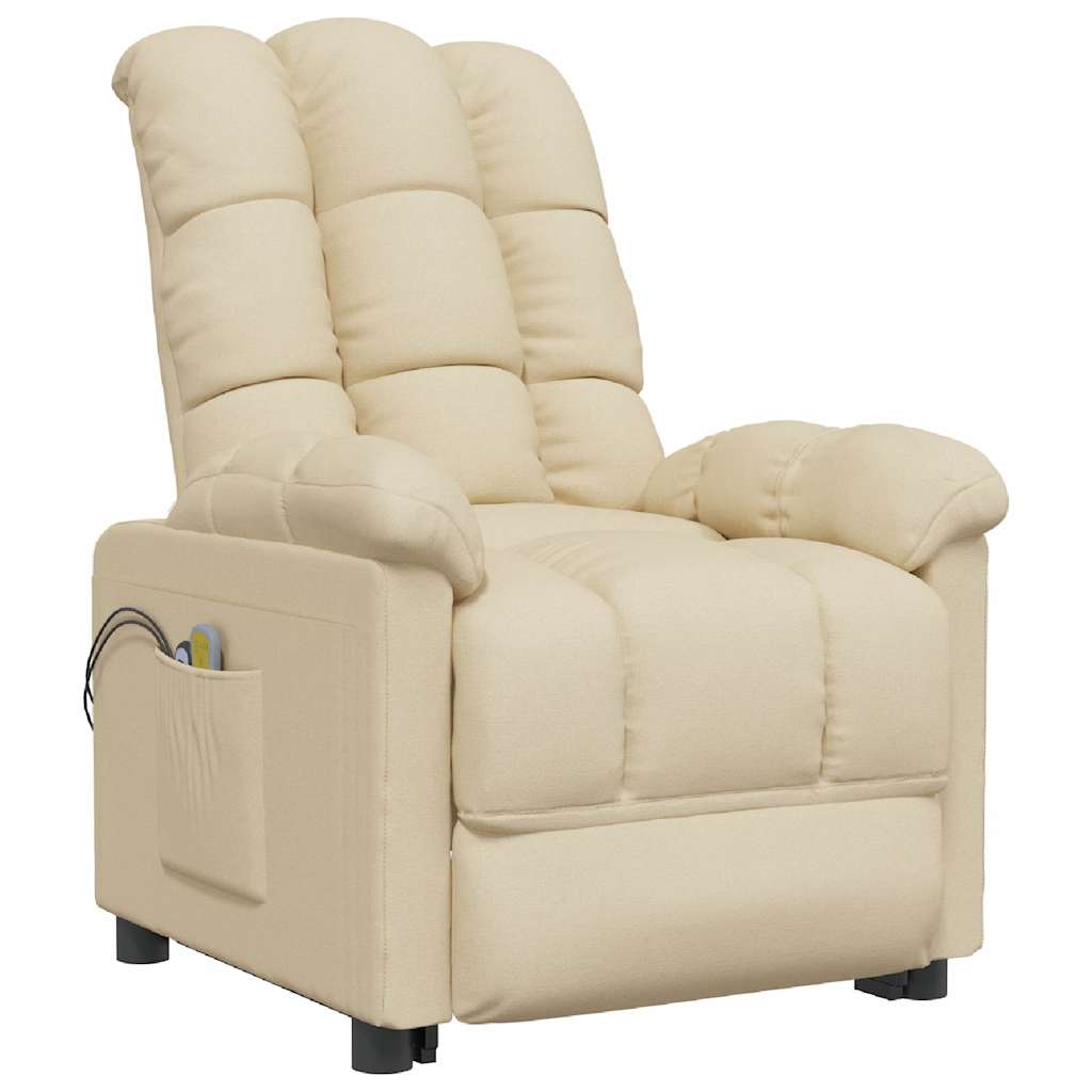 Massagesessel Elektrisch Dunkelgrau Stoff