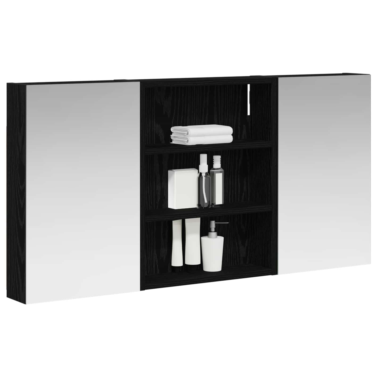 Badezimmerschrank-Set 3 pcs 80 x 10,5 x 50 cm Holzwerkstoff