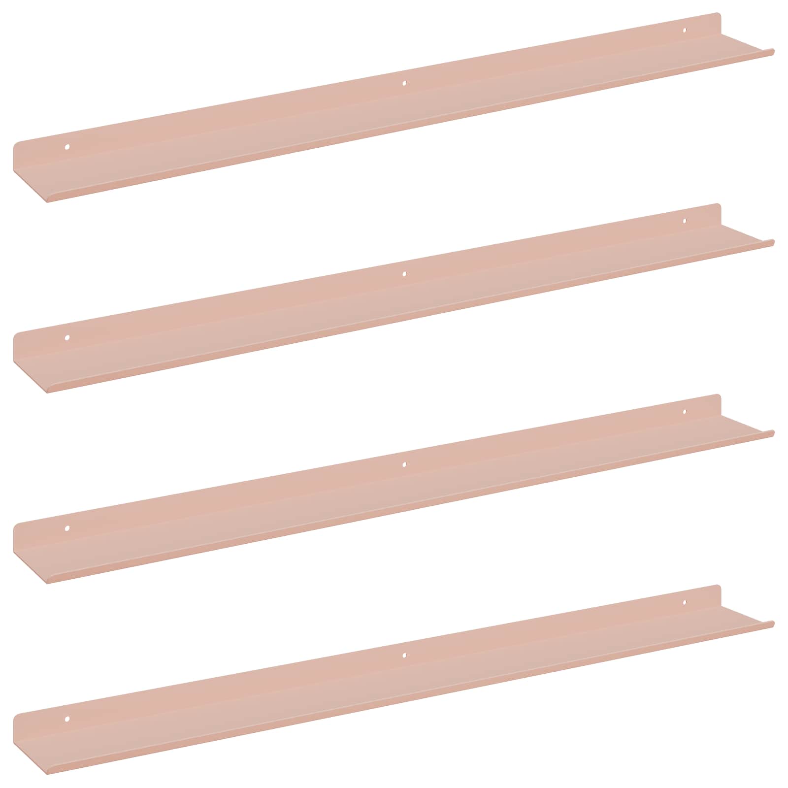 Schwebendes Regal 3 pcs Schwarz 40 x 9 x 2,5 cm Stahl