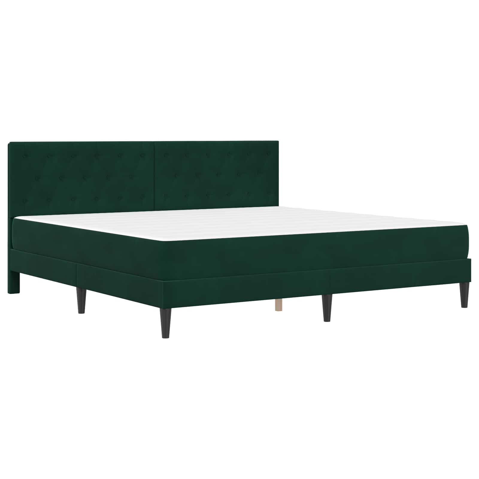 Bettgestell mit Matratze mit Kopfteil Hellgrau 80 x 200 cm Samt