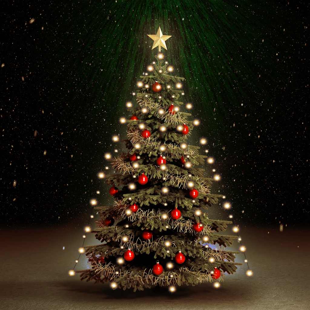 Weihnachtsbaum-Lichternetz mit 180 LEDs Kaltweiß 180 cm