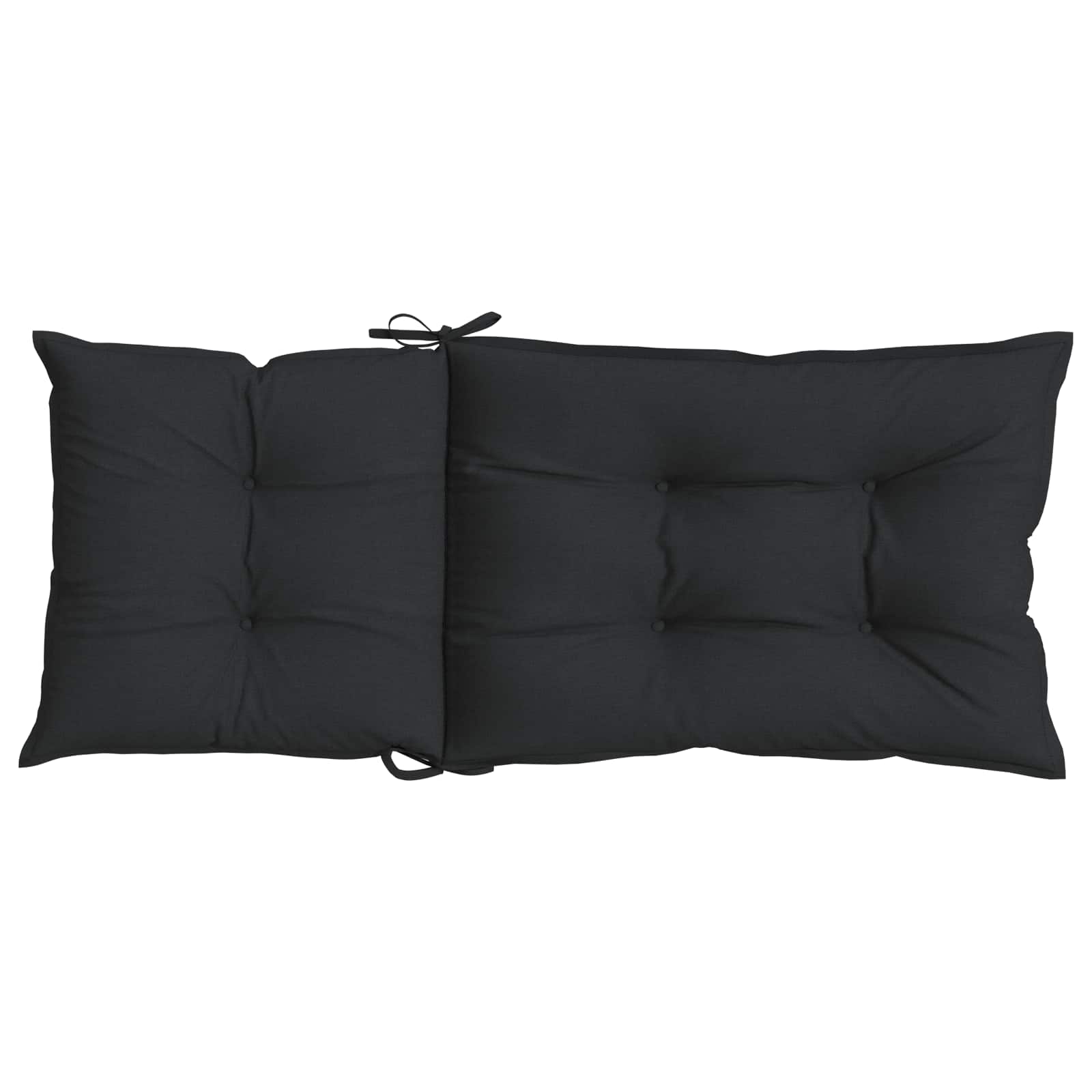 Hochlehner-Auflagen 2 Stk. Melange Anthrazit 120x50x7cm Stoff