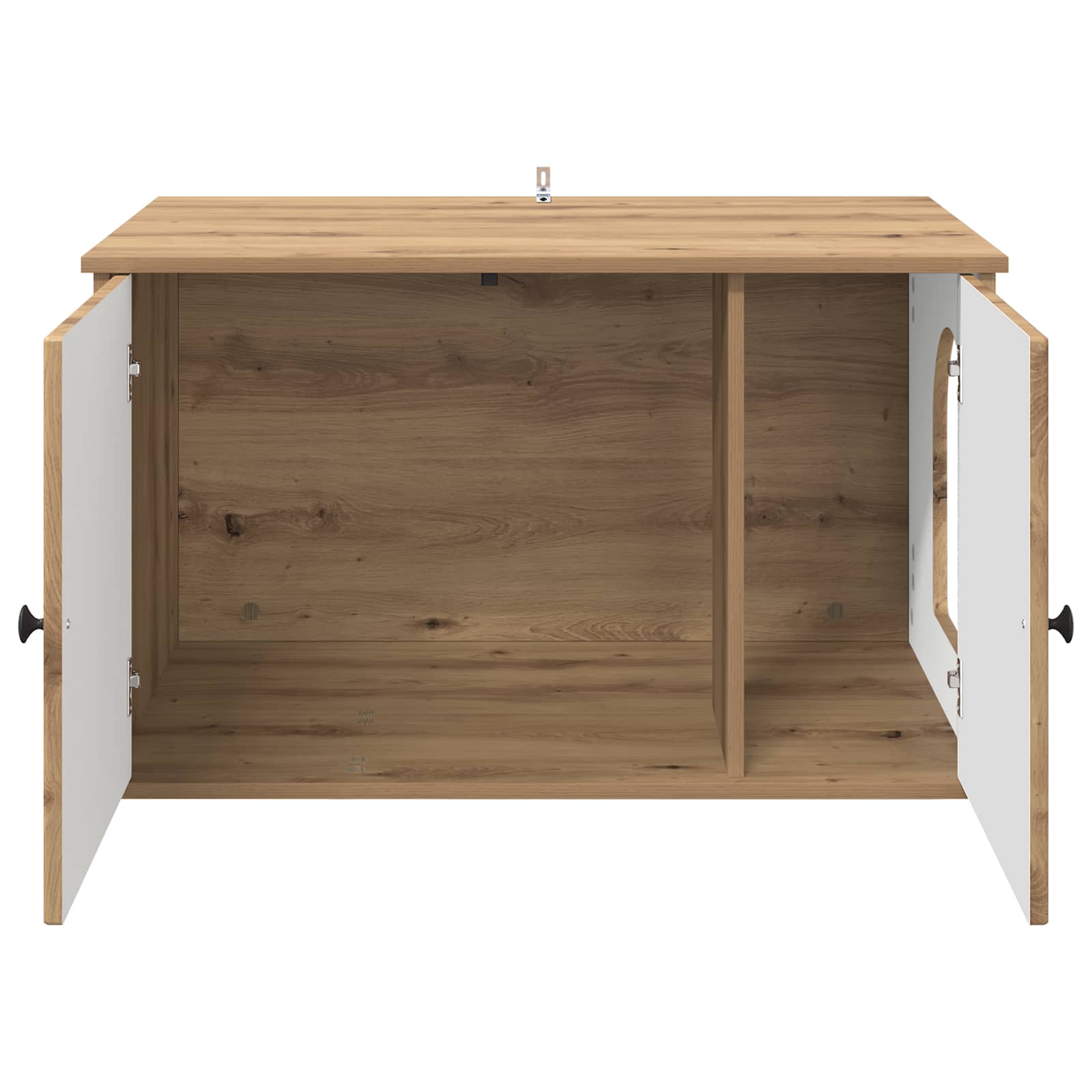 Katzenhaus Weiß 85 x 55 x 50,5 cm Holzwerkstoff