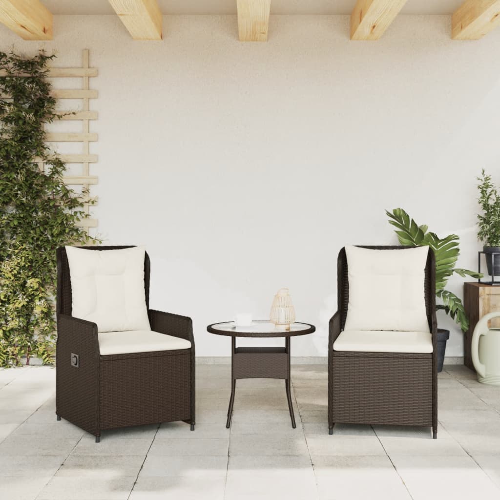 Gartensessel 2 Stk. Verstellbar Schwarz Poly Rattan