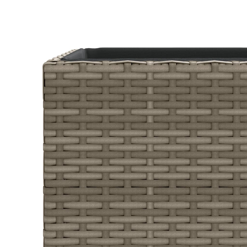 Pflanzkübel 2 Stk. Schwarz 40x40x80 cm Poly Rattan