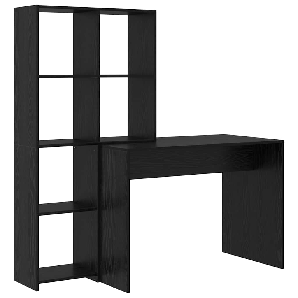 Schreibtisch mit Regal Weiß 138,5 x 55 x 143 cm Holzwerkstoff