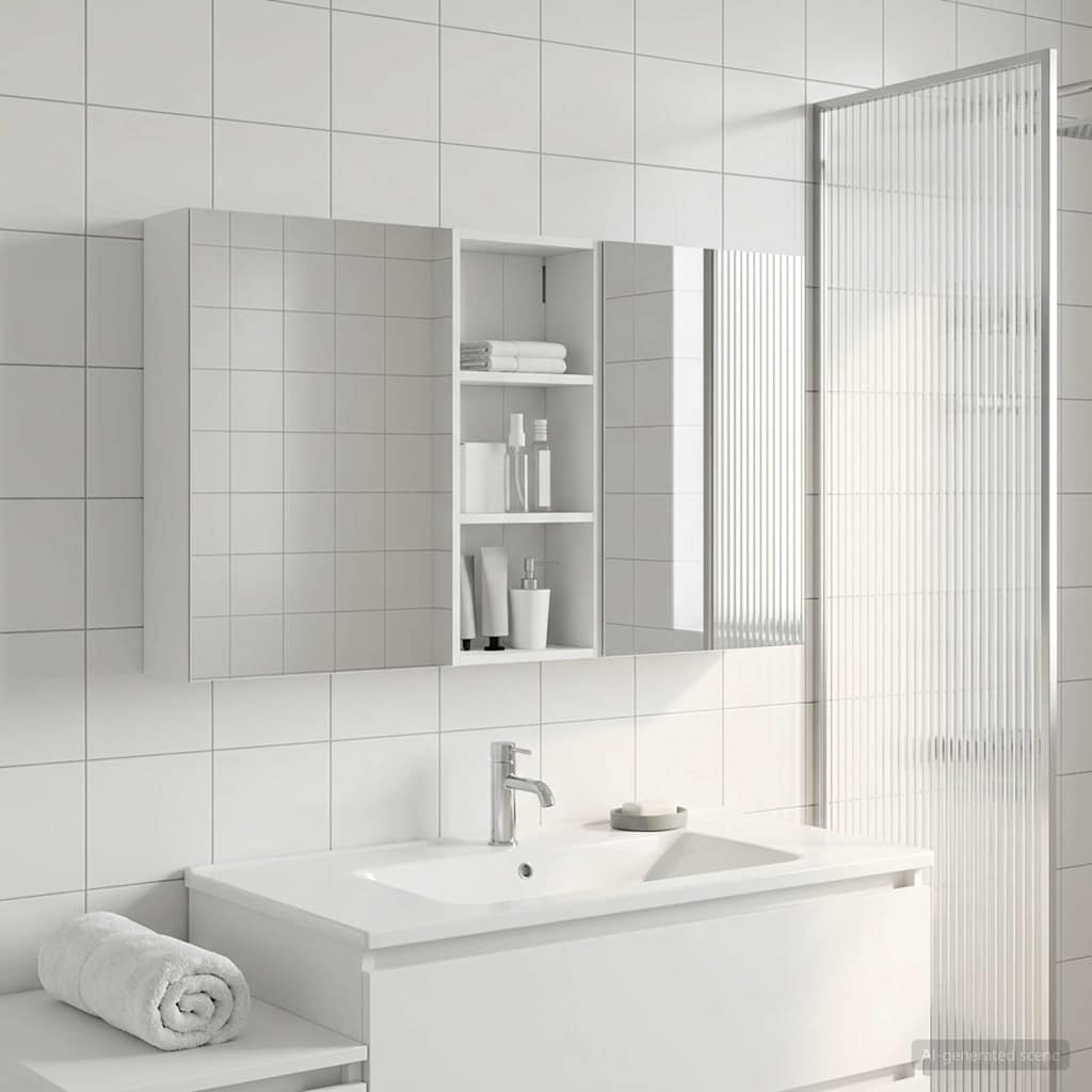 Badezimmerschrank-Set 3 pcs 80 x 10,5 x 50 cm Holzwerkstoff