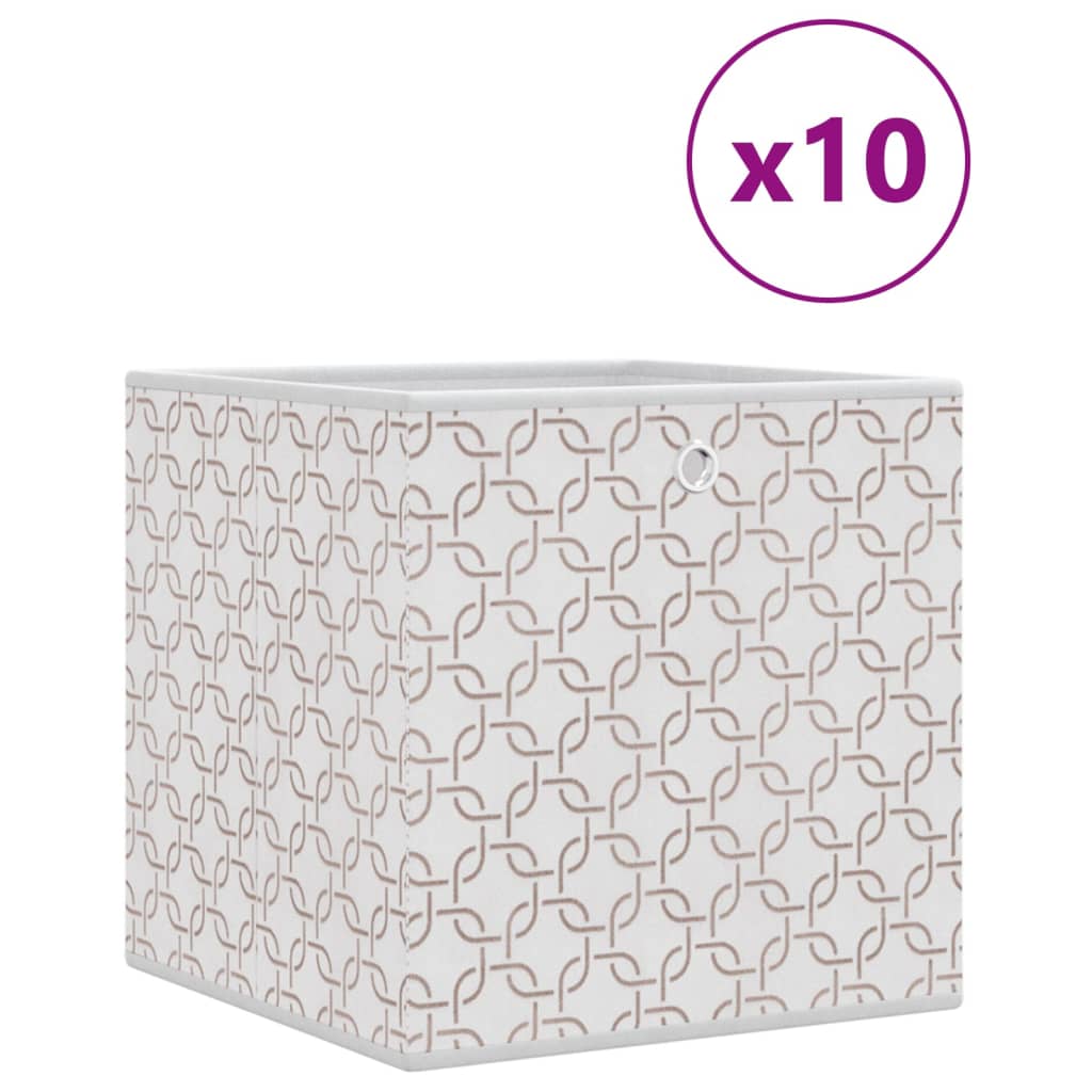 Faltboxen 4 Stk. Creme 32x32x32 cm Vlies