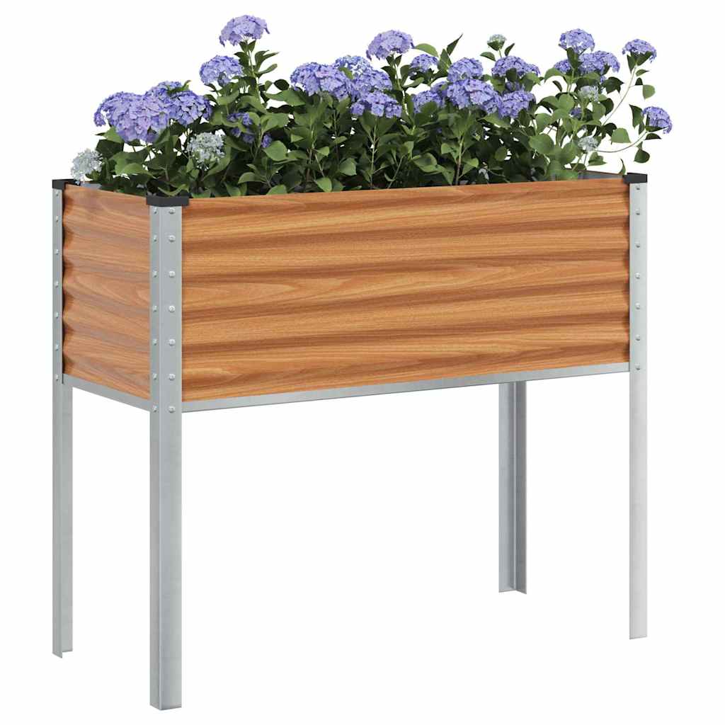 Garten-Pflanzgefäß Grün 45 x 45 x 88 cm Stahl