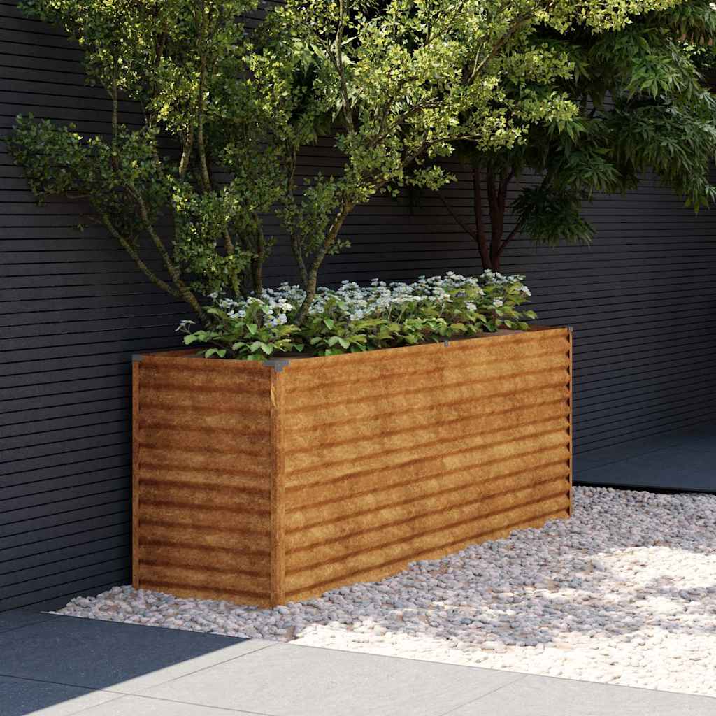 Garten-Hochbeet 100 x 50 x 36 cm Cortenstahl