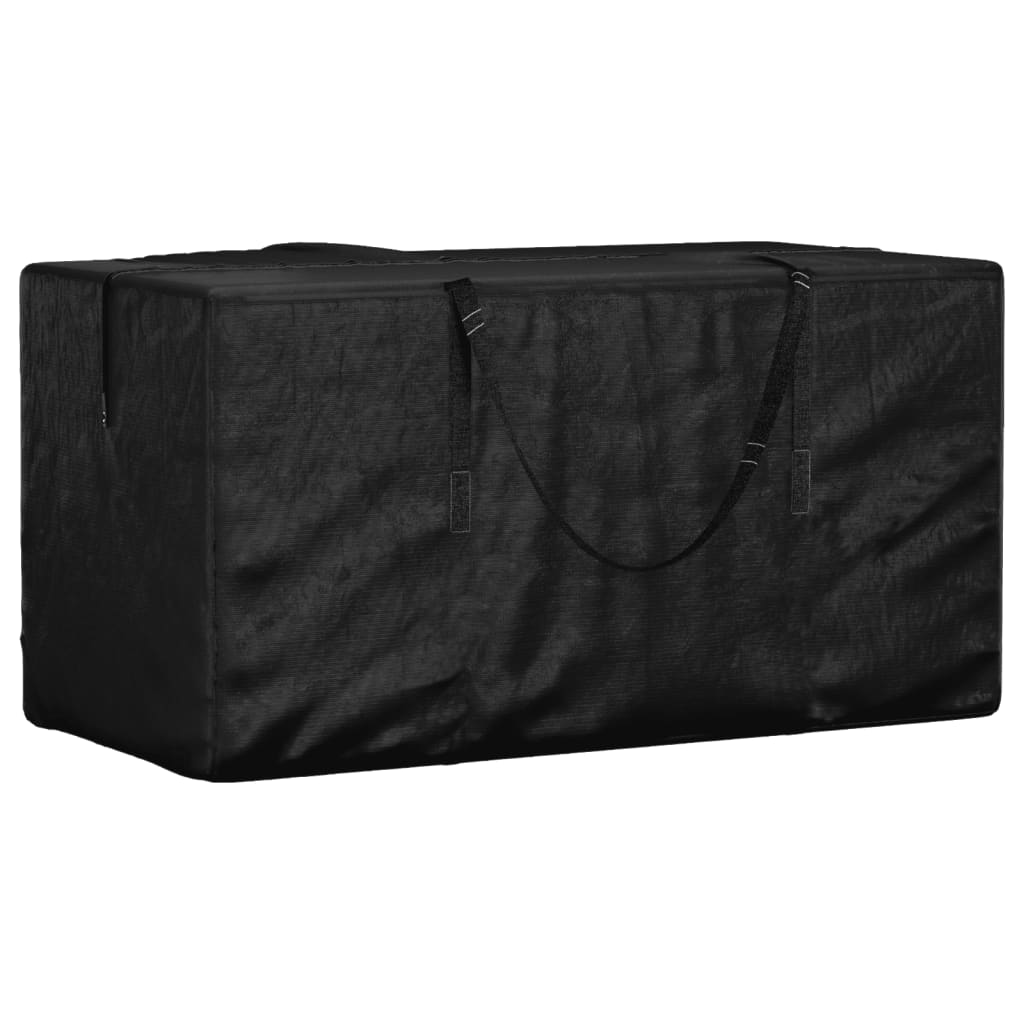 Aufbewahrungstasche für Gartenkissen 2 Stk. Schwarz 135x40x55cm