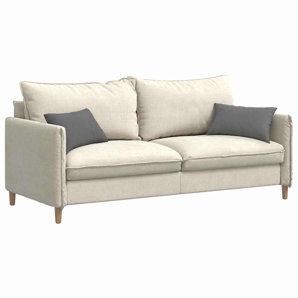 Sofakissen 2 Stück Taupe 50 x 30 cm Stoff