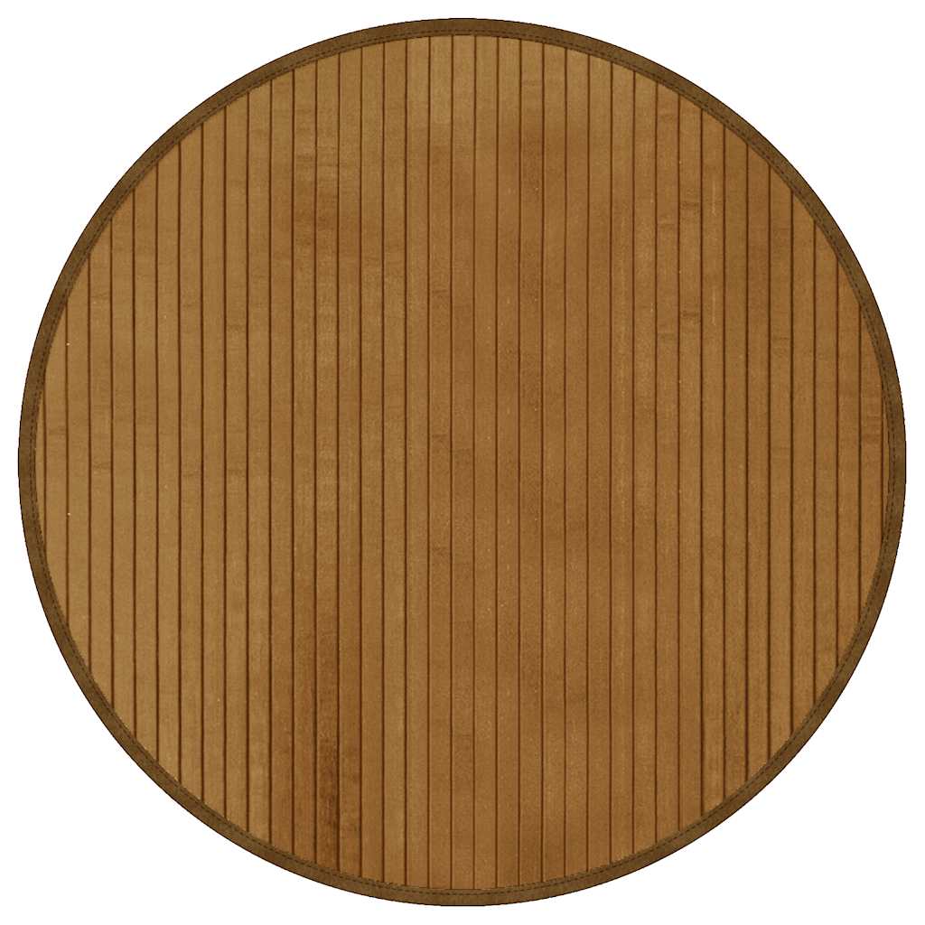 Teppich Rund Schwarz 60 cm Bambus