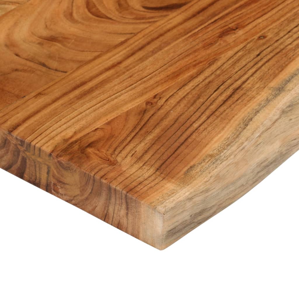 Tischplatte 40x40x2,5 cm Rechteckig Massivholz Akazie Baumkante