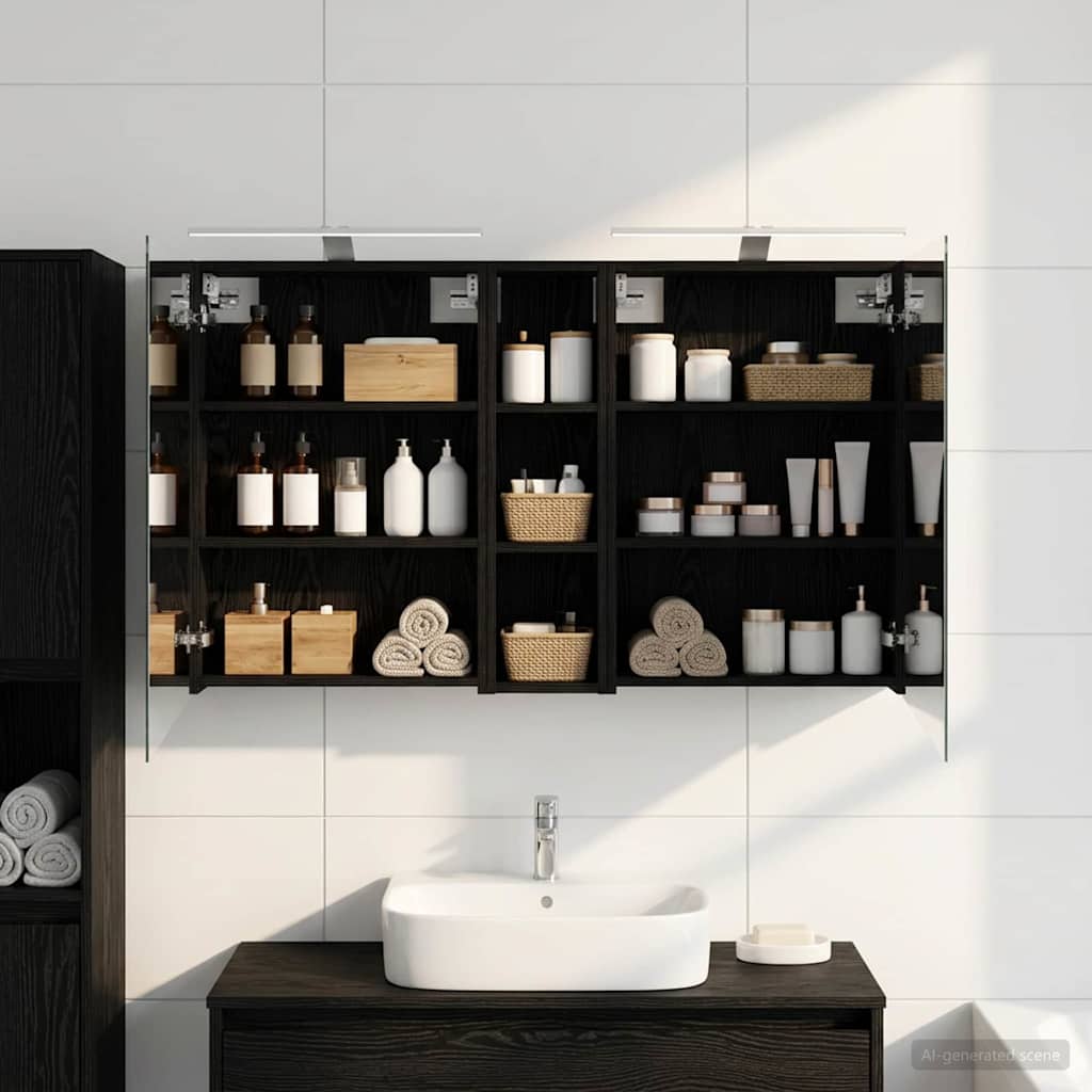 Badezimmerschrank-Set 3 pcs 80 x 10,5 x 50 cm Holzwerkstoff