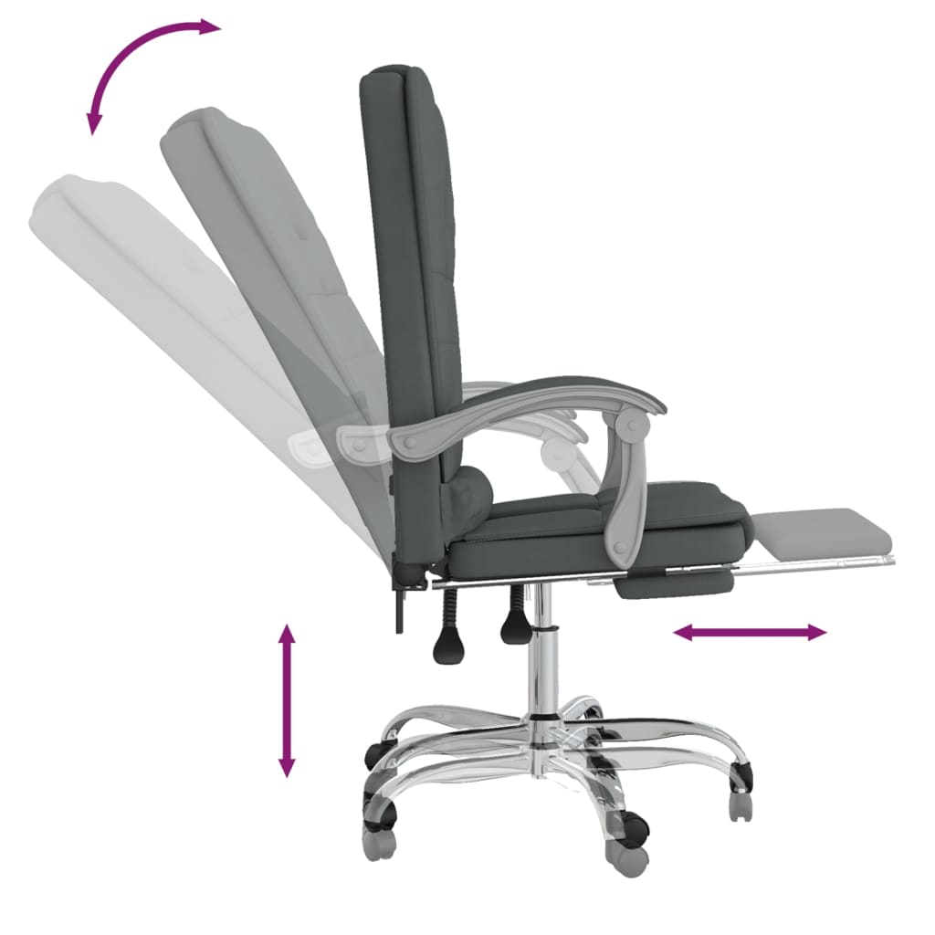 Bürostuhl mit Massagefunktion Taupe Stoff