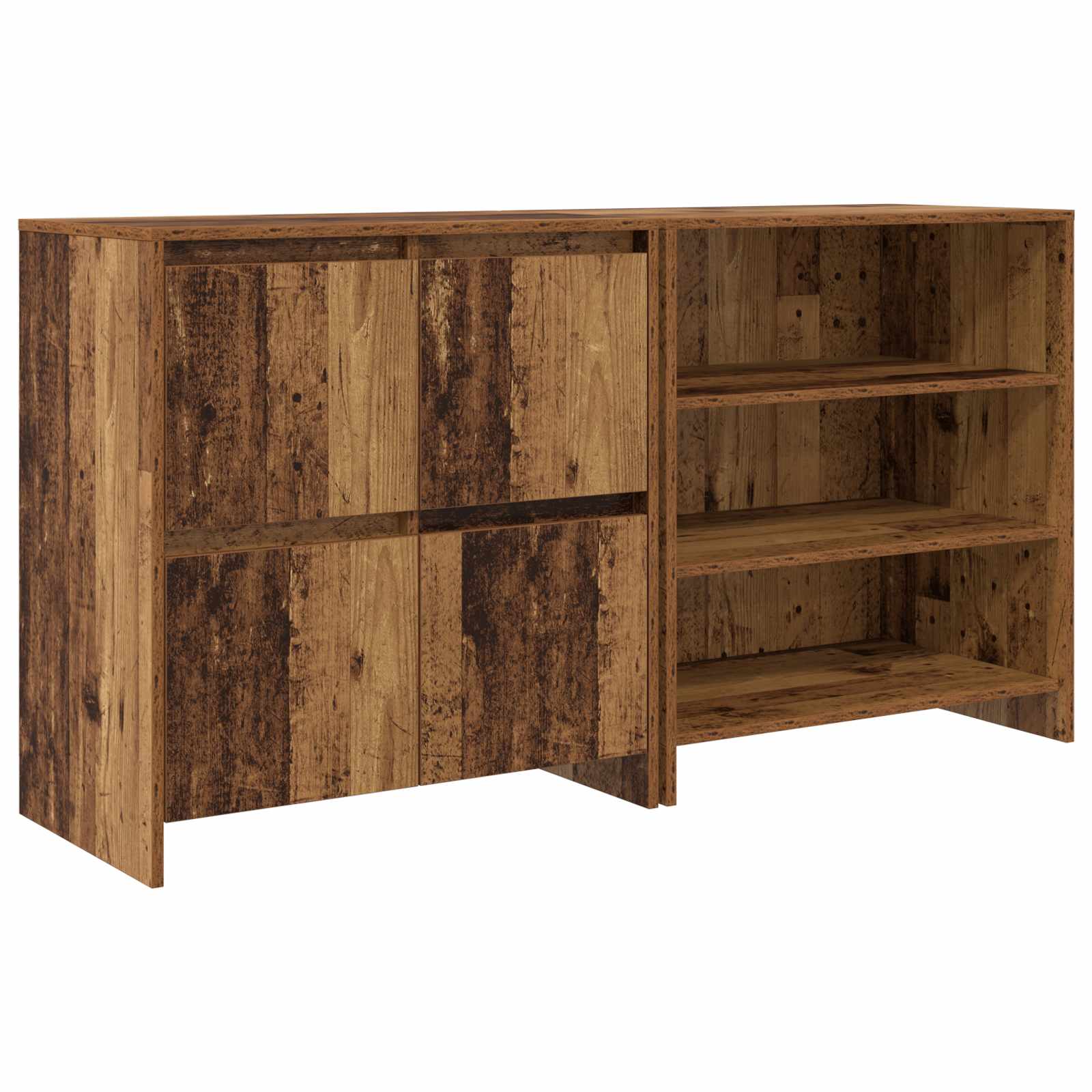 2-tlg. Sideboard Weiß Holzwerkstoff