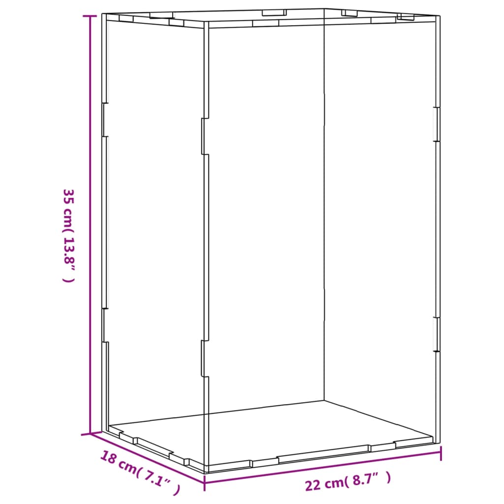 Displaybox Transparent 14x14x22 cm Acryl