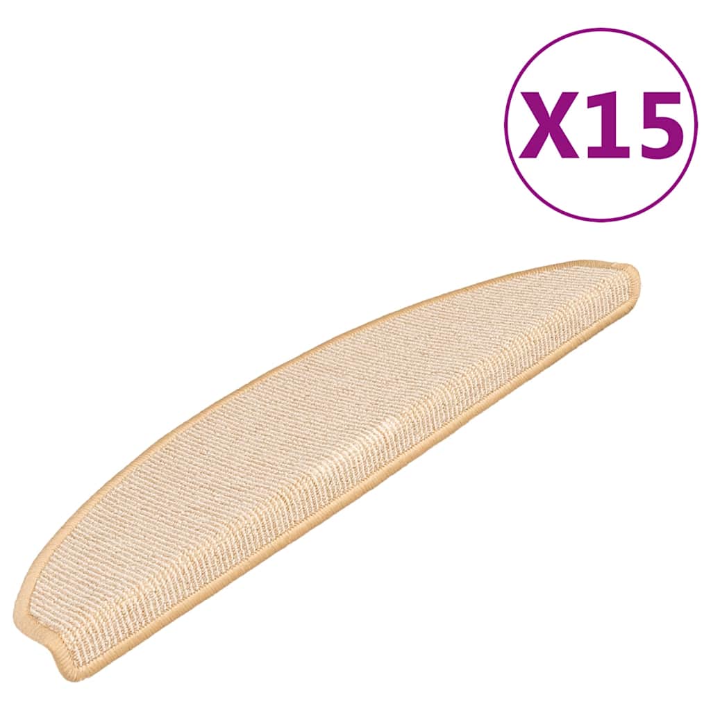 Stufenmatten 15 Stk. 56x17x3 cm Grau Halbrund