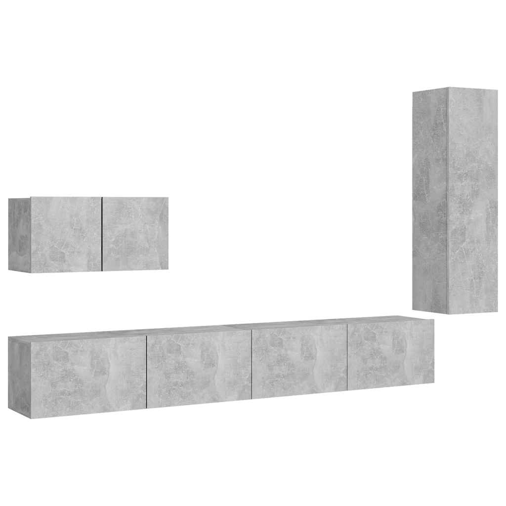 4-tlg. TV-Schrank-Set Weiß Holzwerkstoff