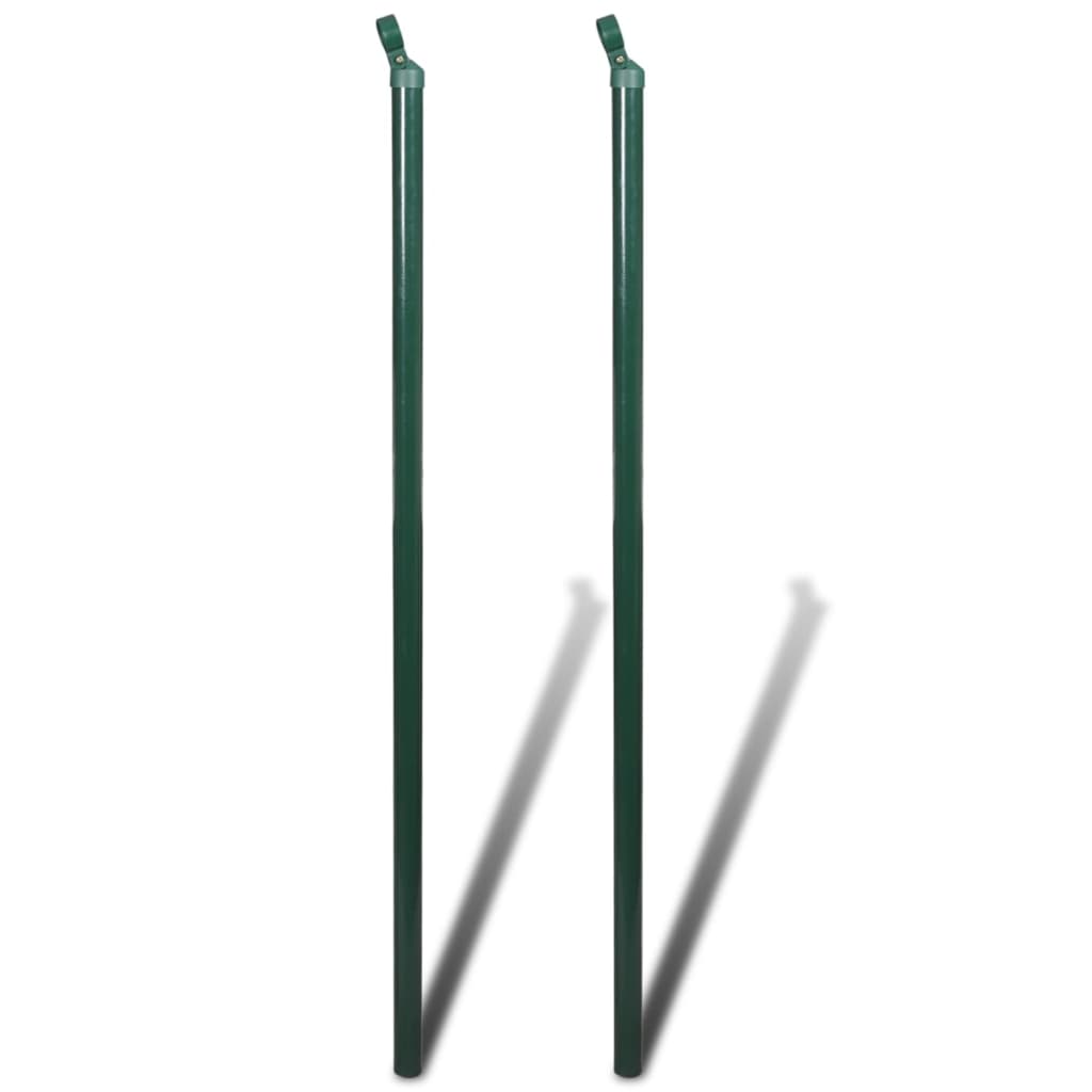 Maschendrahtzaun mit Pfosten und Bodenhülsen Stahl 0,8x25 m
