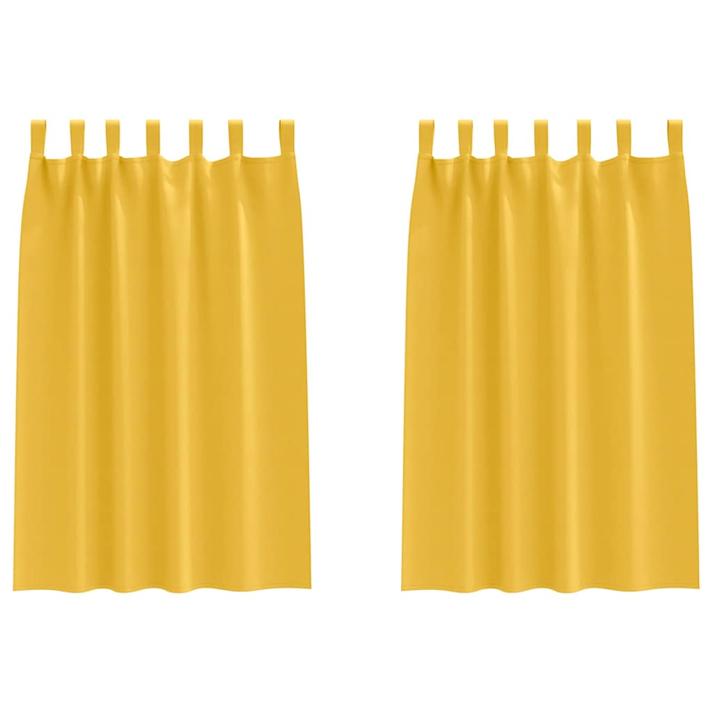 Verdunkelungs-Vorhänge mit Ringen 2 pcs Beige 140 x 140 cm
