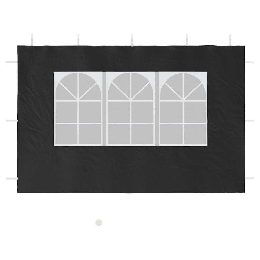 Party Zelt Seitenteil 2 pcs 300 x 195 cm Rot PE und Stahl