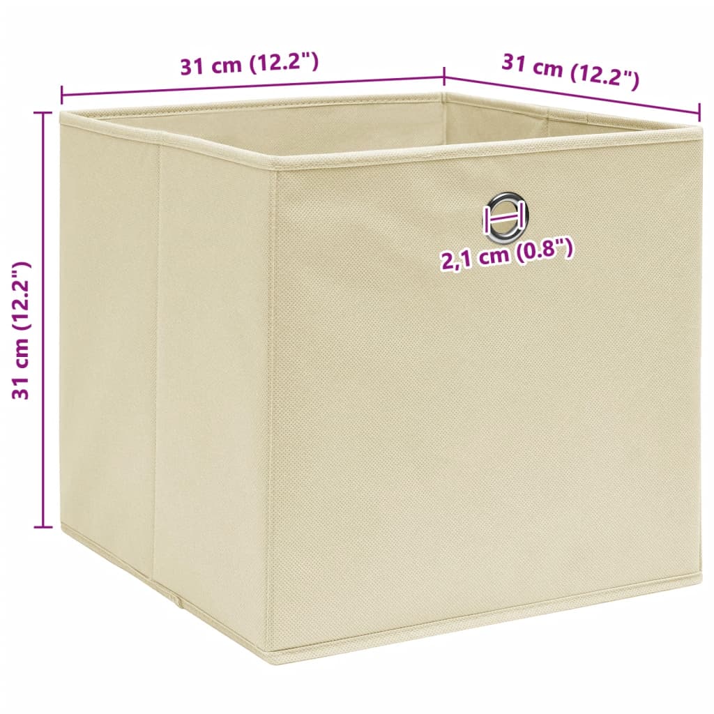Aufbewahrungsboxen 4 Stk. Blau 32x32x32 cm Stoff