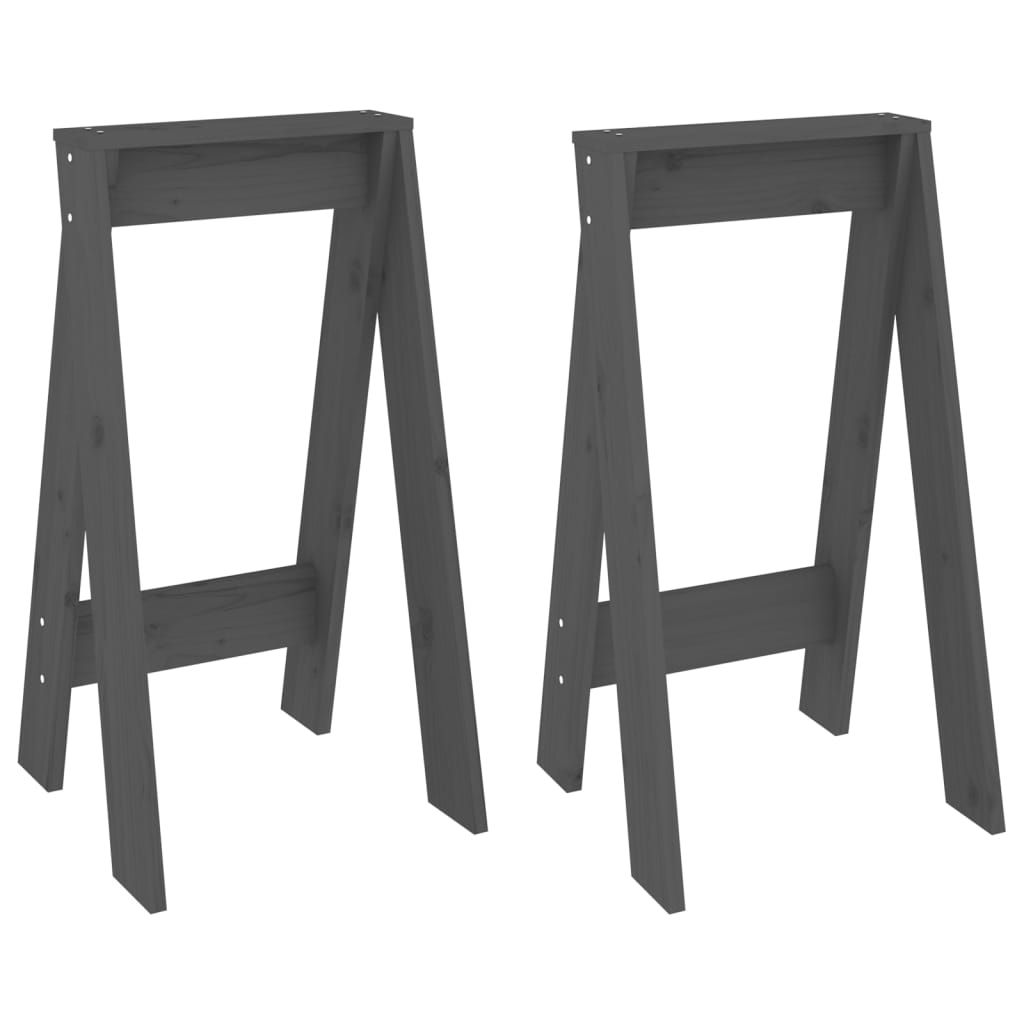 Hocker 2 Stk. 40x40x45 cm Massivholz Kiefer