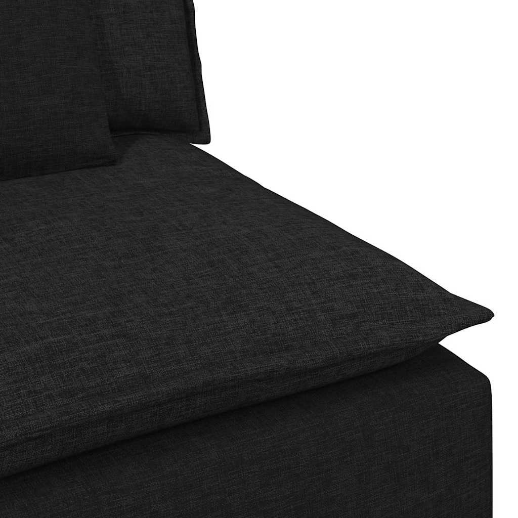 Modulares Sofa Endmodul mit Armlehne Kissen Hellgrau 100 cm