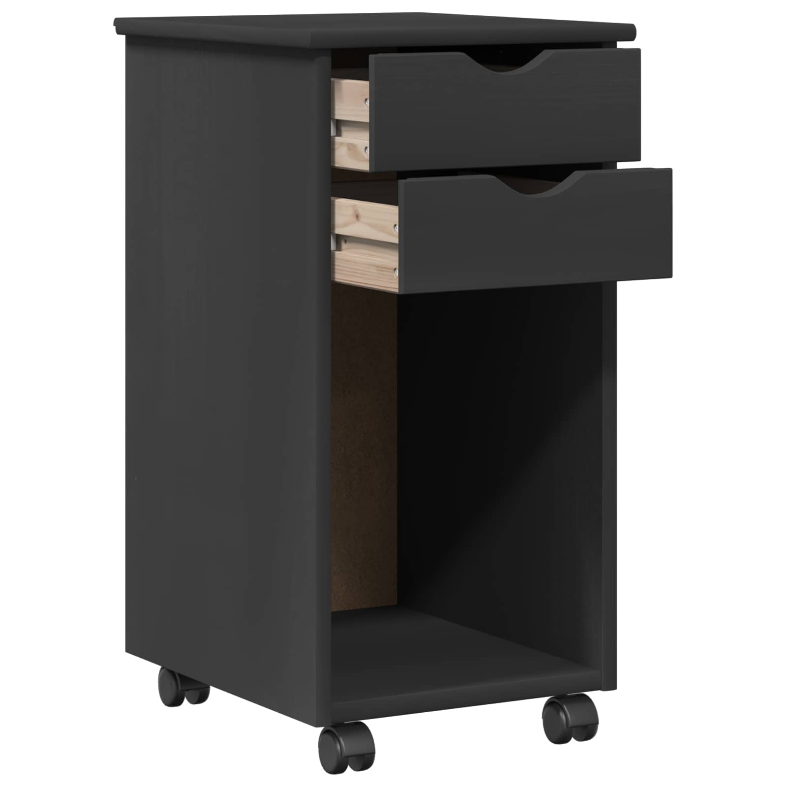Rollschrank Honigbraun 34 x 39 x 65,5 cm Massives Kiefernholz