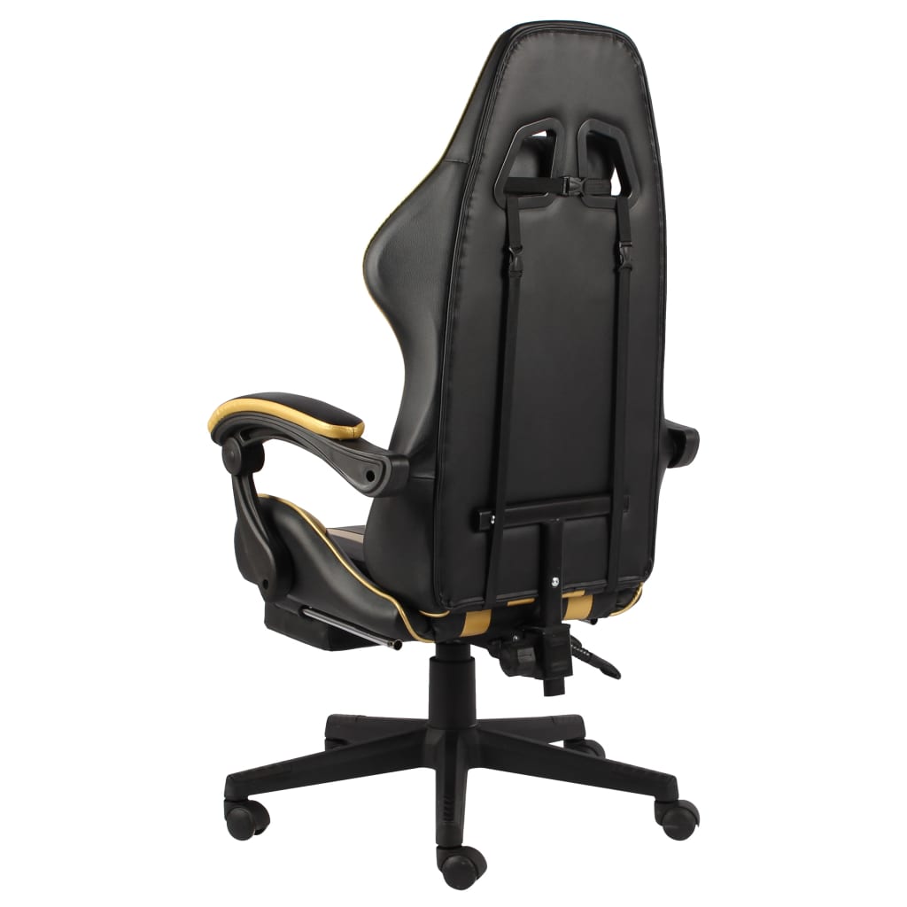 Gaming-Stuhl Schwarz und Blau Kunstleder