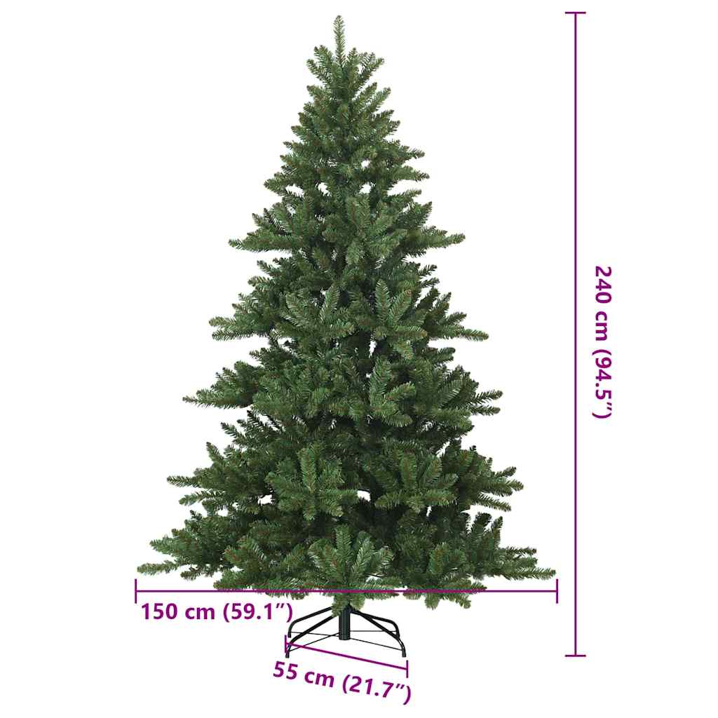 Künstlicher klappbarer Weihnachtsbaum Grün 150 cm PVC, Stahl