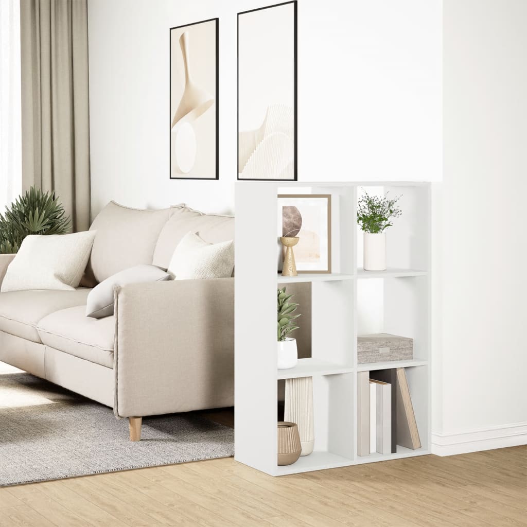Bücherregal Weiß 137,5x29x137,5 cm Holzwerkstoff