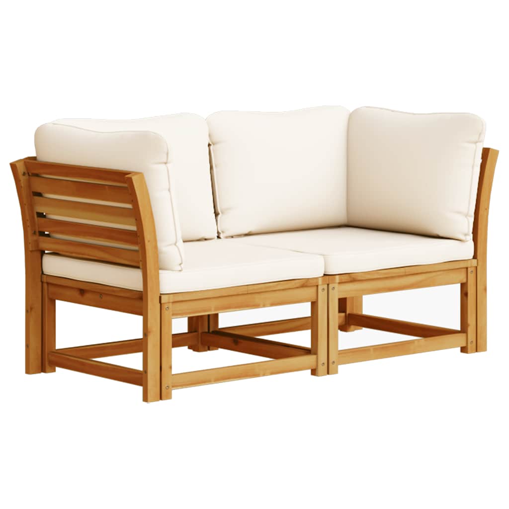 4-tlg. Garten-Lounge-Set mit Kissen Massivholz Akazie