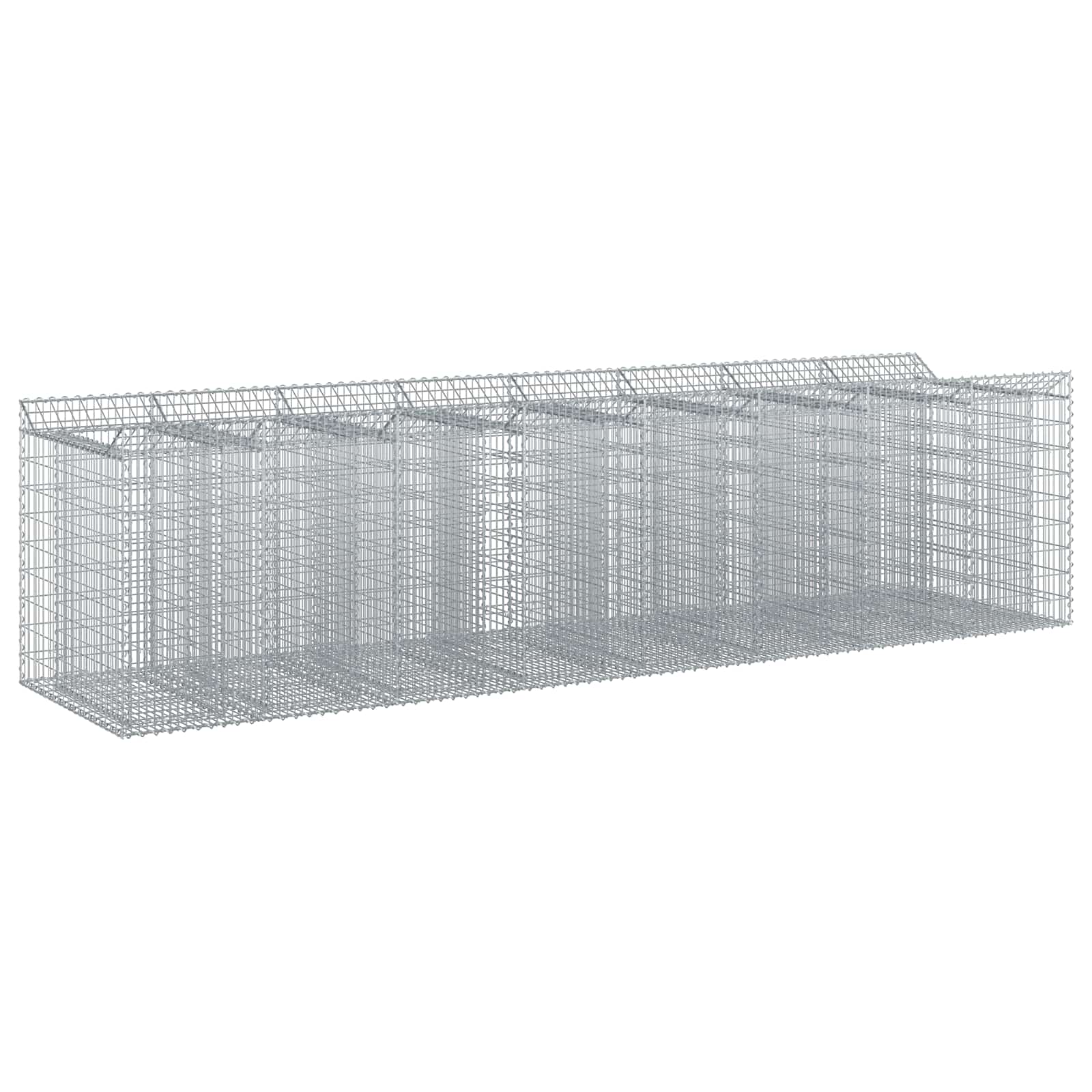 Gabionen-Hochbeet 2 pcs Silber